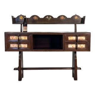 Rustic Chestnut Cabinet, 1940s For Sale