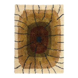 Laila Seppa Vintage Finnish Ryijy Rug - 03'10 X 05'04