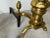 Metal Pair of Vintage American Brass & Metal Andirons With Claw and Ball Feet For Sale - Image 7 of 12