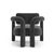 Double Arch Armchair in Charcoal Chenille from Insidherland For Sale - Image 4 of 10
