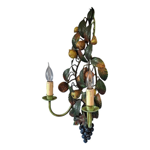 Metal Fruit Wall Light, 1970s For Sale