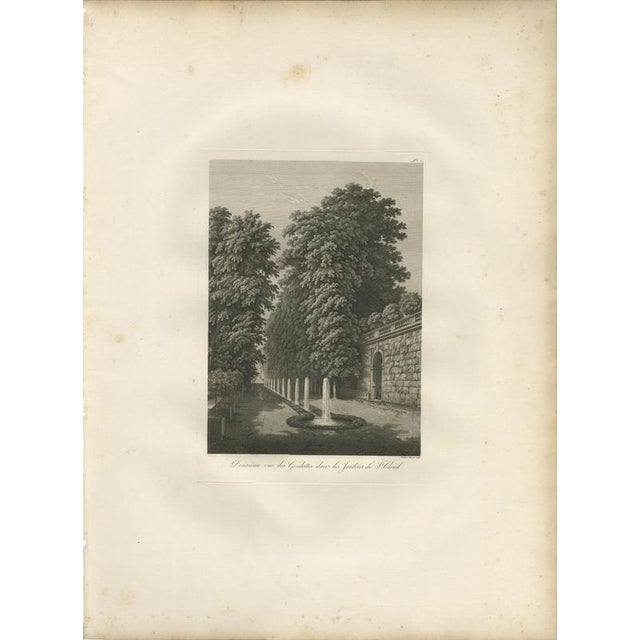 Louis-Pierre Baltard, Saint-Cloud Garden Fountain, 1803, Engravings, Set of 2 For Sale - Image 4 of 11
