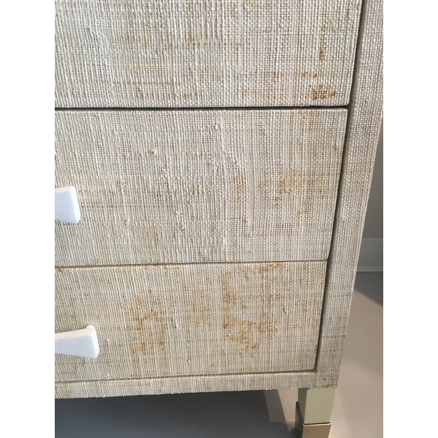 Natural Grasscloth Nightstand Chairish