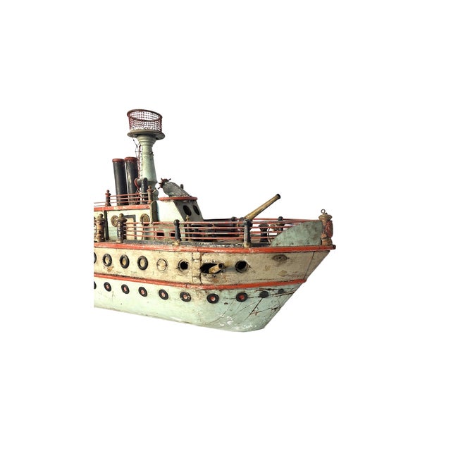Folk Art Ship Model Early 20th Century For Sale - Image 10 of 13