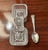 Antique Crystal Double Salt and Pepper Cellar With Silver Plate Spoon For Sale In Chicago - Image 6 of 6