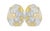 Elegant 18K White Gold Geometric Beehive Diamond Earrings featuring a modern beehive-inspired design adorned with...