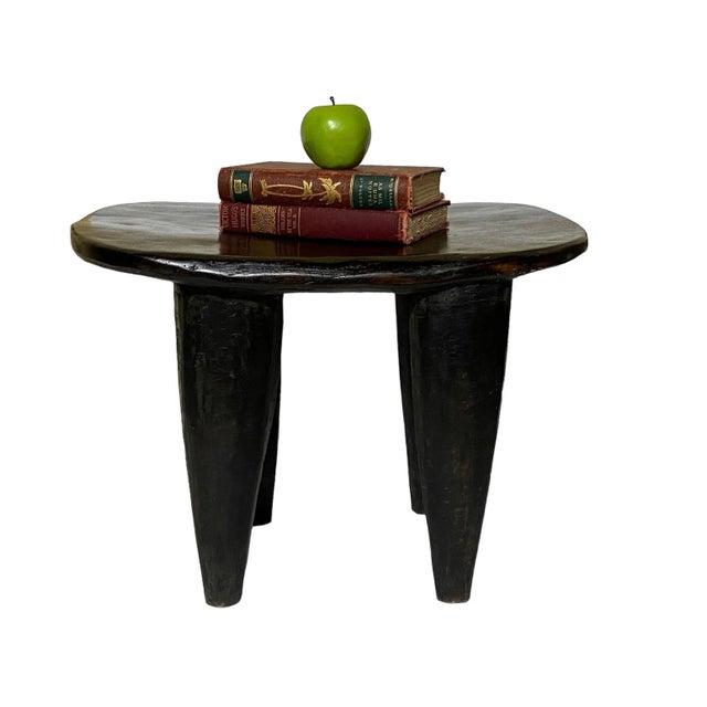 African Carved Wood Senufo Table/Stool 21.25" W For Sale - Image 4 of 10
