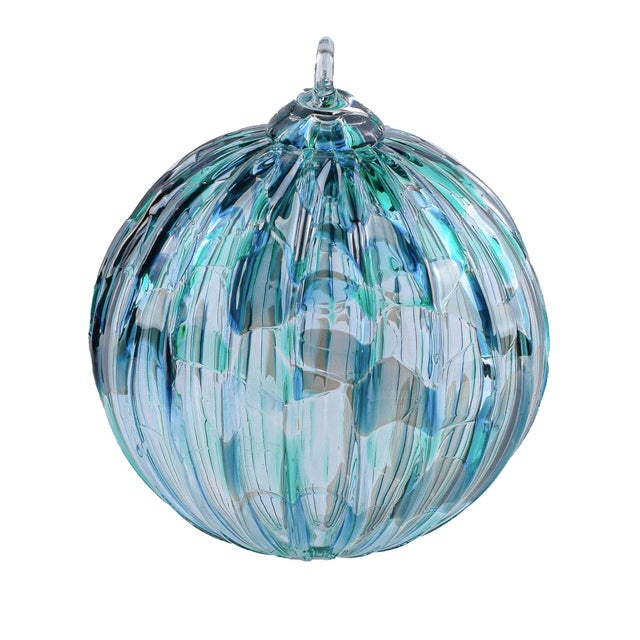 Blue Spruce Handmade Glass Ornament Set 20 point mold, Set of 6