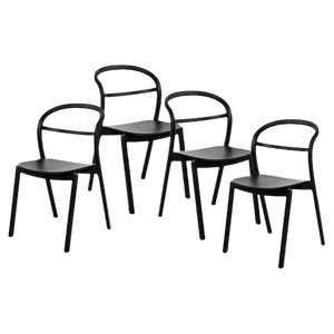 Kastu Black Chairs by Made by Choice, Set of 4