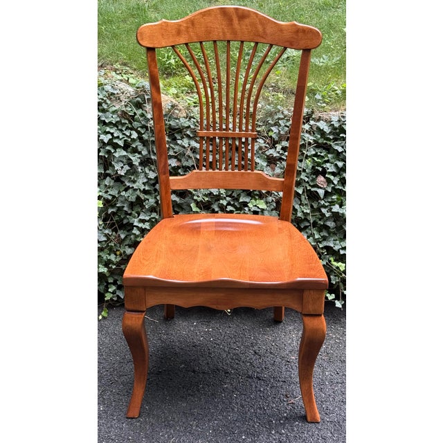 Late 20th Century Solid Maple Spindle Back Dining Chairs - Set of 6 For Sale In New York - Image 6 of 12
