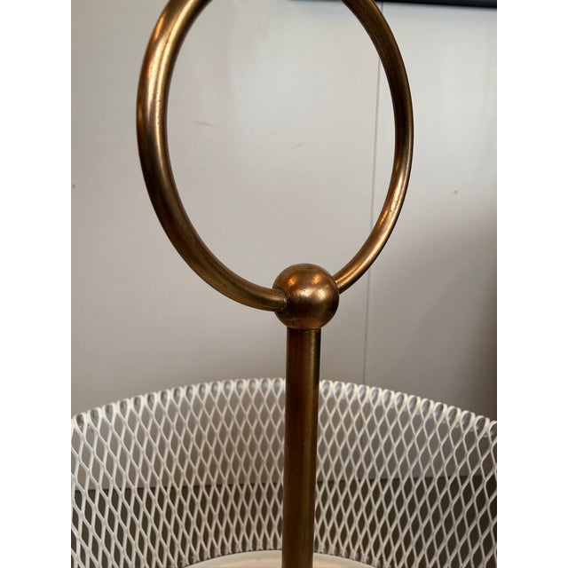 Vintage White Metal and Brass Planter, France, 1960s For Sale - Image 6 of 16