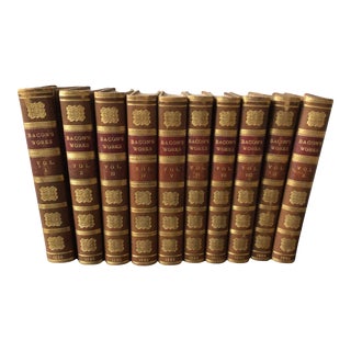 Early 19th Century Francis Bacon Books - Set of 10 For Sale