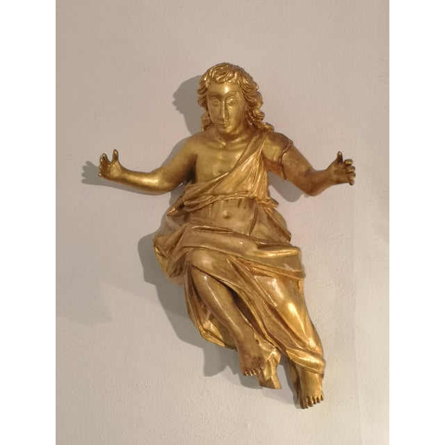 Gold Baroque Angel Statues, 1800s, Gitwood, Set of 2 For Sale - Image 8 of 18