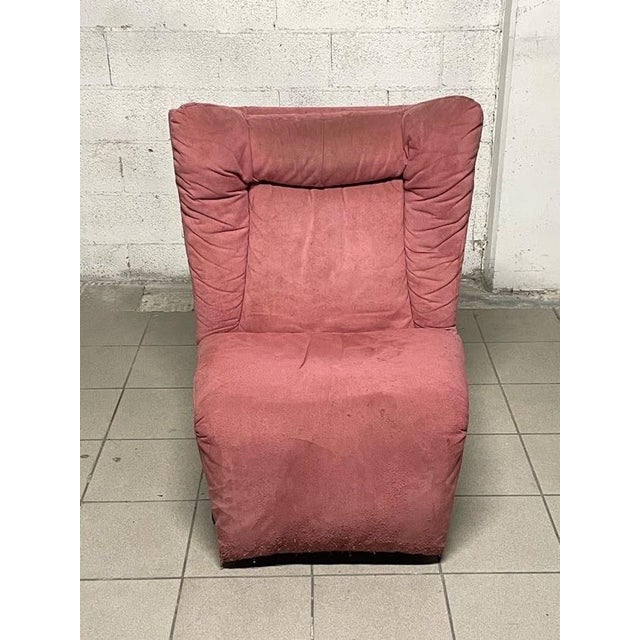 Relaxation Lounge Chair in Red Alcantara from Cinova, 1980s For Sale - Image 18 of 18
