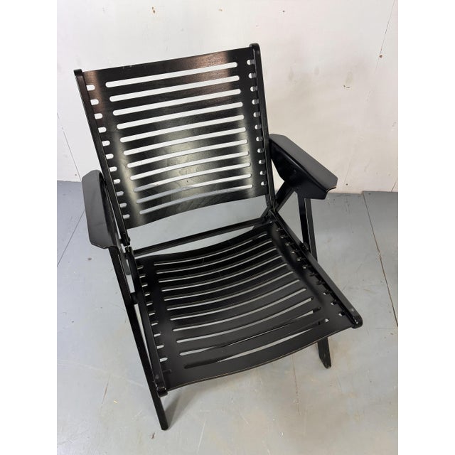 Black Vintage Rex Easy Chairs in Plywood by Niko Kralj for Stol Kamnik, 1960s, Set of 2 For Sale - Image 8 of 10