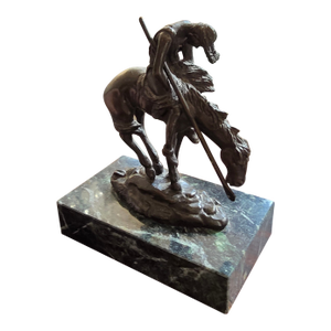 Miniature Bronze Replica of End of the Trail by James Earl