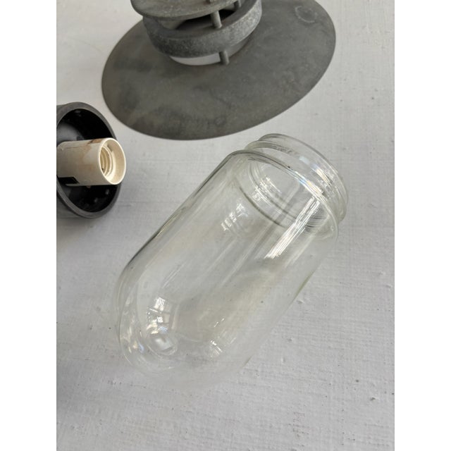 Gray Mid-Century Scandinavian Metal Outdoor Wall Lamp by Louis Poulsen, 1950s For Sale - Image 8 of 9