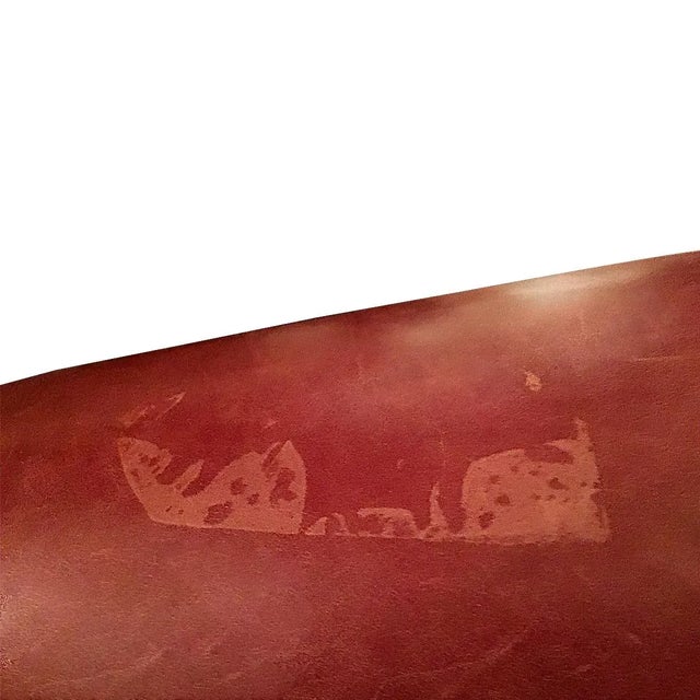 Animal Skin Cameron for Holly Hunt Roll Arm Leather Club Chairs - A Pair For Sale - Image 7 of 8