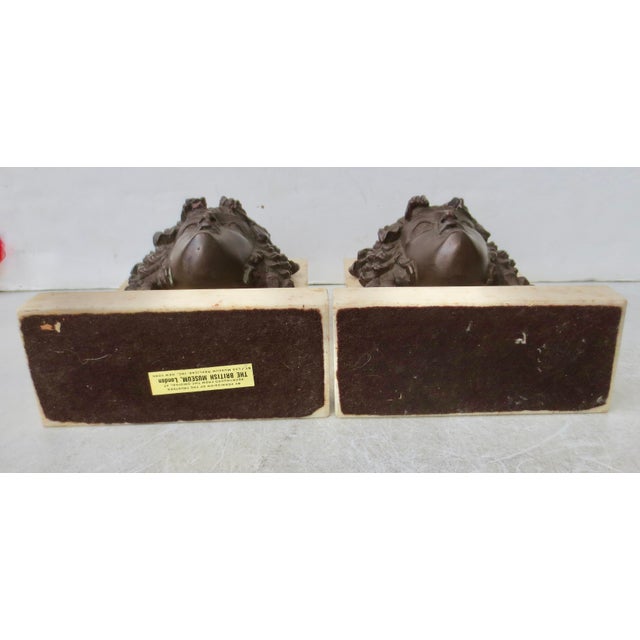 Plastic Roman Bronze British Museum Head of Bacchus Circa 1970s' - A Pair of 2 For Sale - Image 7 of 9