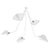 Modern White Spider Ceiling Lamp with Five Curved Fixed Arms by Serge Mouille For Sale - Image 6 of 6