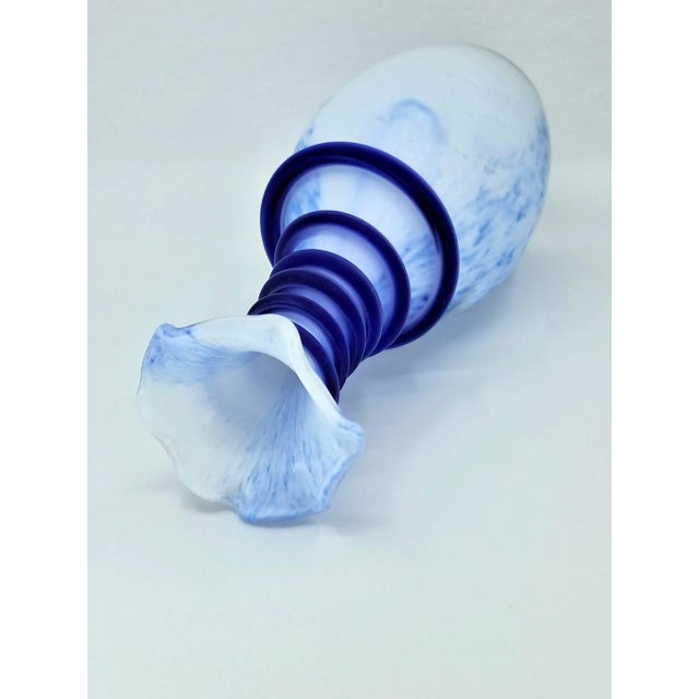 This decorative handcrafted, Italian, swirl bud vase was made in the style of Murano glass by Arte Murano/Kristall Mery....