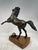 Bronze Horse Sculpture with Walnut Base and Reception Bell, 1940s For Sale - Image 15 of 18
