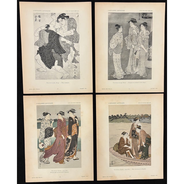 Japanese Prints by 17th & 18th Century Artists, Collected by Gaston Migeon, Louvre Museum Curator, 1923 Vol 1 For Sale - Image 14 of 18