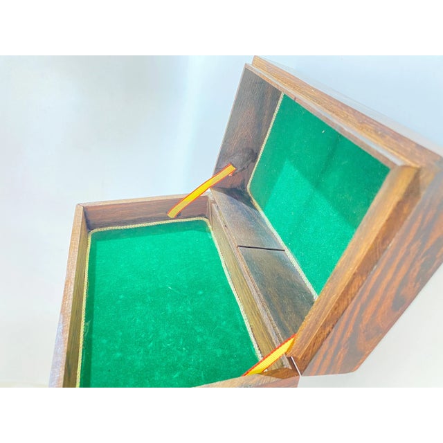 1940s Art Deco Ebony Macassar Jewelry Box, Brown Color, France, 1940s For Sale - Image 5 of 7