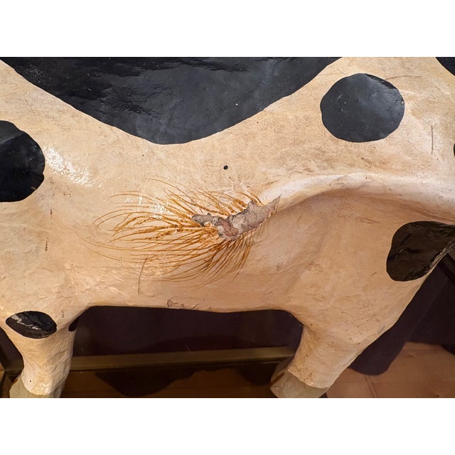 Paper Mache Cow, France, 1970s For Sale - Image 11 of 12