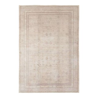 Distressed Style Late 20th Century Handmade East Turkestan Room Size Carpet For Sale