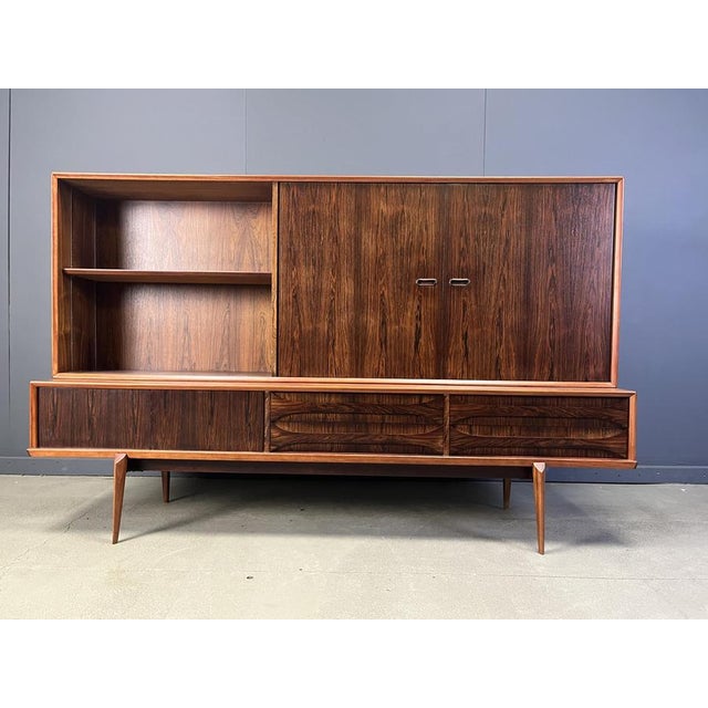 Paola Highboard in Rosewood by Oswald Vermaercke for V-Form, Belgium, 1959 For Sale - Image 12 of 15
