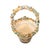 Decorated and perforated ceramic basket consisting of a vase with geometric decorations on the body and a decoration on...