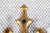 Gothic Vintage Ornate Gilt Mirrored Double Light Wall Sconces—A Pair For Sale - Image 3 of 9