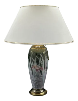 Large Elle Due Table Lamp in Hand-Painted Enameled Porcelain from Sigma, 1990s