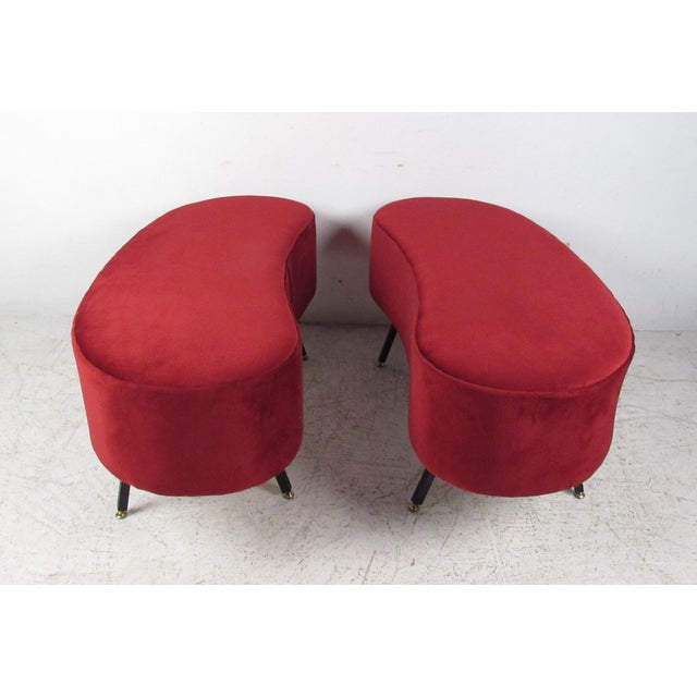 MidCentury Style Kidney Shaped Ottoman or Stool Chairish
