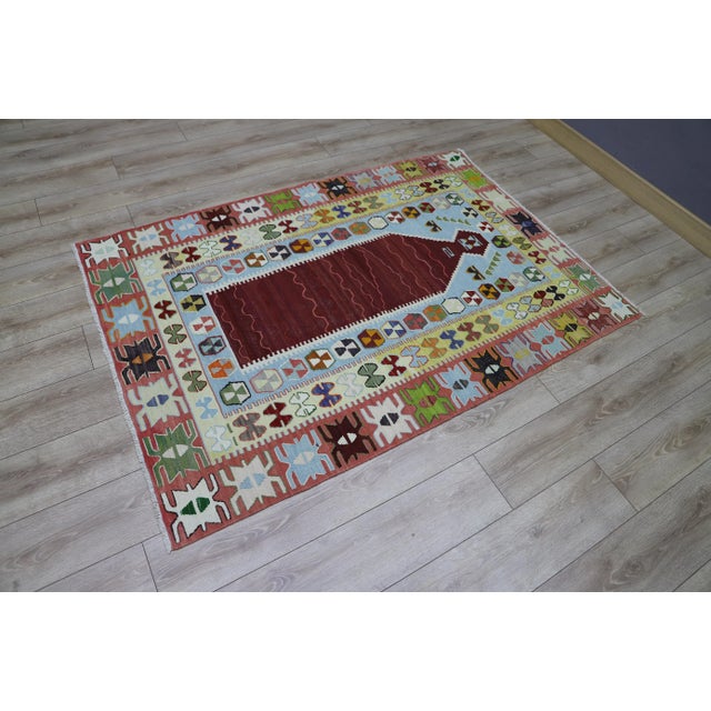 Size: 4.1 x 5.9 ft (125 x 180 cm) 49 x 71 inches Color: Organic Natural Dye (Red,Green ,Blue) Material: 100% Hand Spun...