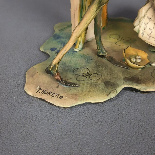 Vintage Ceramic Sculpture of the Wren Scientist by Toni Moretto, 1950s For Sale - Image 10 of 14