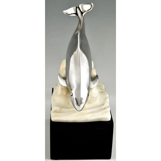 Marcel Bouraine, Art Deco Whale in the Waves, 1925, Bronze For Sale - Image 10 of 13