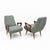 Green Mid-Century Modern Italian Armchairs with Sculptural Wooden Arms, 1970, Set of 2 For Sale - Image 8 of 8
