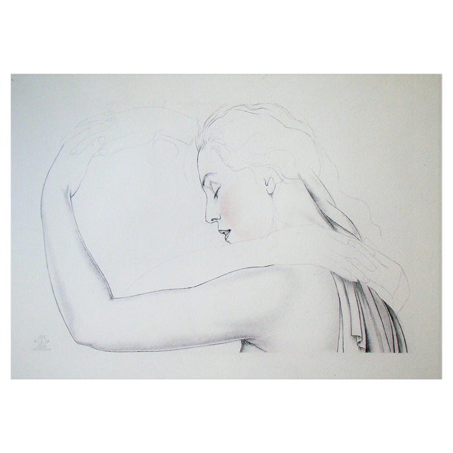 After Walter Sauer, Étude Pour Tendresse, 1930, Offset Print For Sale