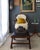 1970s Leather and Rosewood X Frame Ottoman or Footstool With Brass Nailhead Trim For Sale - Image 5 of 13