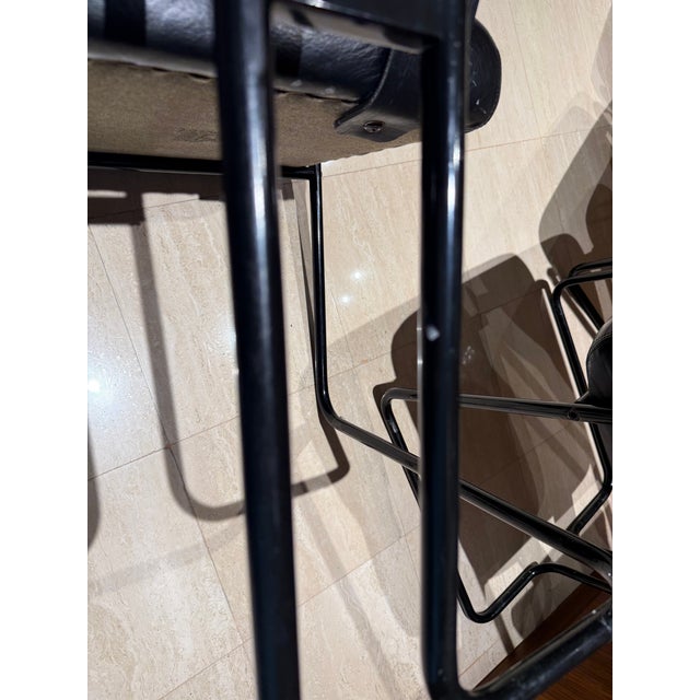 Set of 6 I4 Mariani Tucroma Chairs in Black Leather by Guido Faleschini For Sale - Image 10 of 15