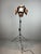Gorgeous vintage spot 800 lamp signed Iianiro in orange and HPVC patinated aluminum with telescopic tripod (h max 240 cm)...
