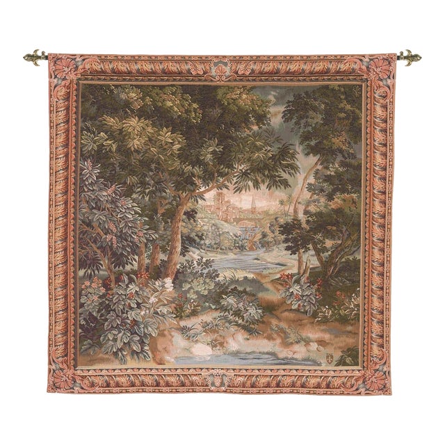 Verdure Cascade Loom Woven Tapestry - 150 X 152 Cm (4'11" X 5'0") - Requires Rod Size 4 For Sale