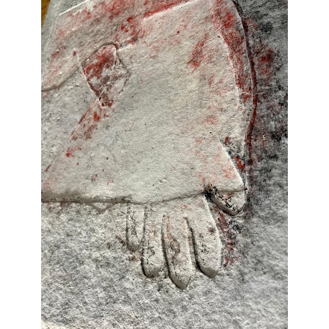 1990s John Walker, Large 3D Cast Paper Abstract Oil Monoprint Unique Monotype Painting John Walker, 1991 For Sale - Image 5 of 18