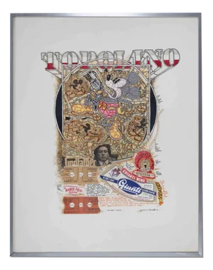 John S. Fawcett, Mickey Mouse, 1972, Collage on Paper