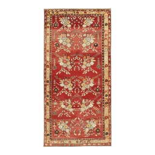 Vintage Turkish Oushak Area Rug 4'10 X 8'3 For Sale