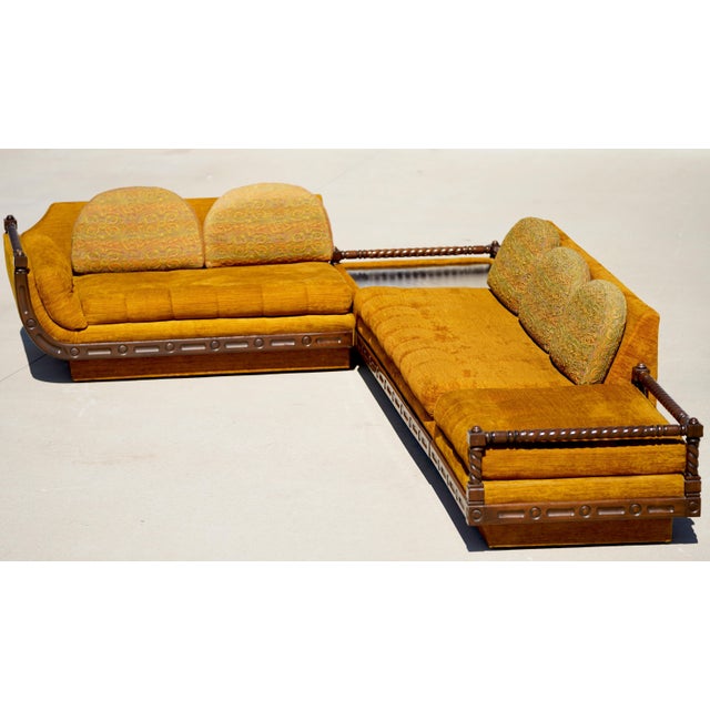 Mid 20th Century Adrian Pearsall Style Spanish Sectional Sofa and Table