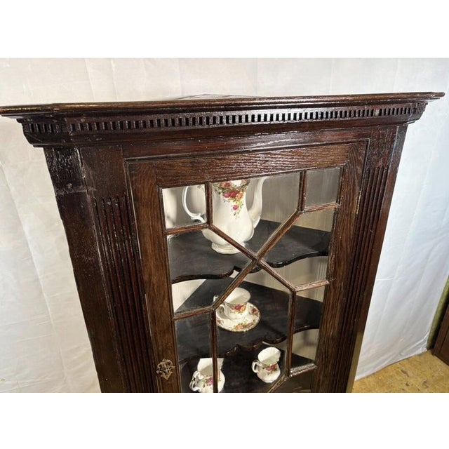 Antique Georgian Hanging Corner Cabinet, 1830s For Sale - Image 6 of 11