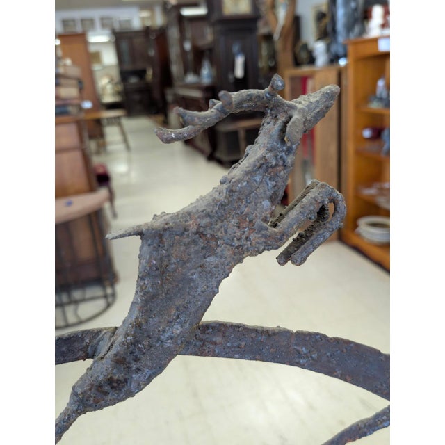 Hand-Forged Iron Three-Panel Divider/Floor Screen For Sale - Image 12 of 12